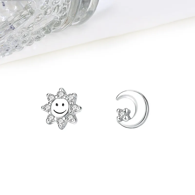 MIDNIGHT MOMENT S999 Silver Stud Earrings Women's-3