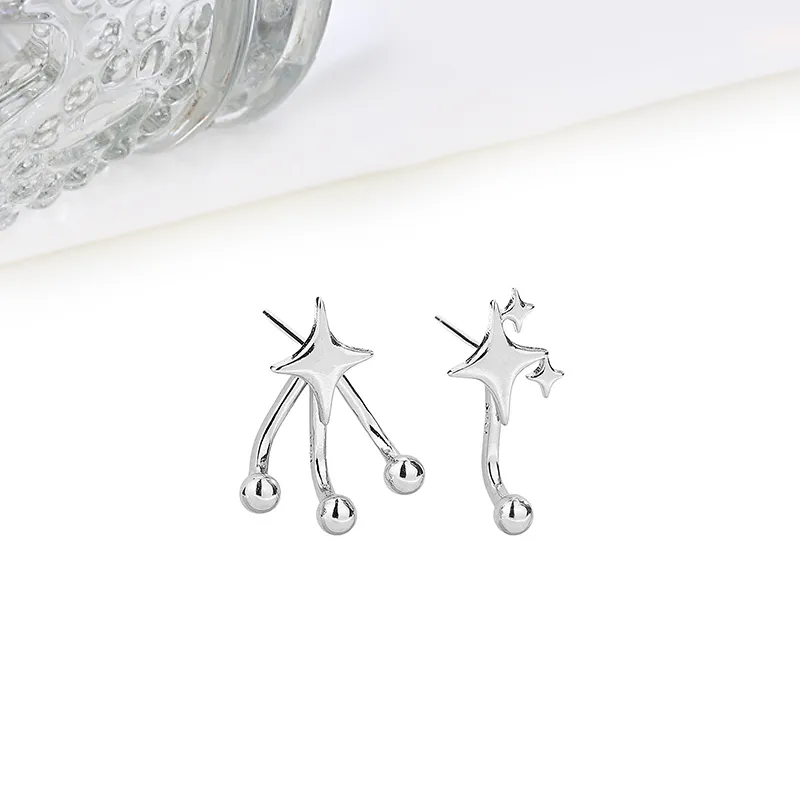 MIDNIGHT MOMENT Alloy Stud Earrings Unisex-5