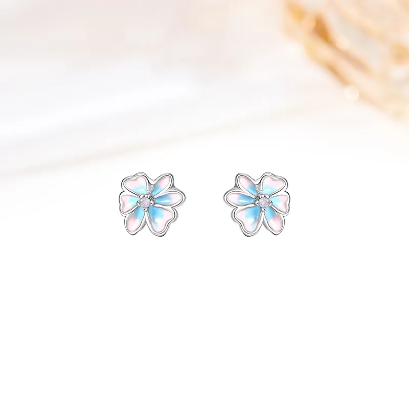 MIDNIGHT MOMENT S999 Silver Stud Earrings Women's-4