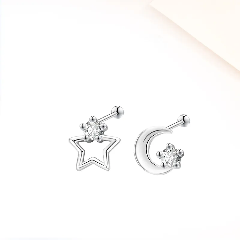 MIDNIGHT MOMENT S999 Silver Stud Earrings Women's-3