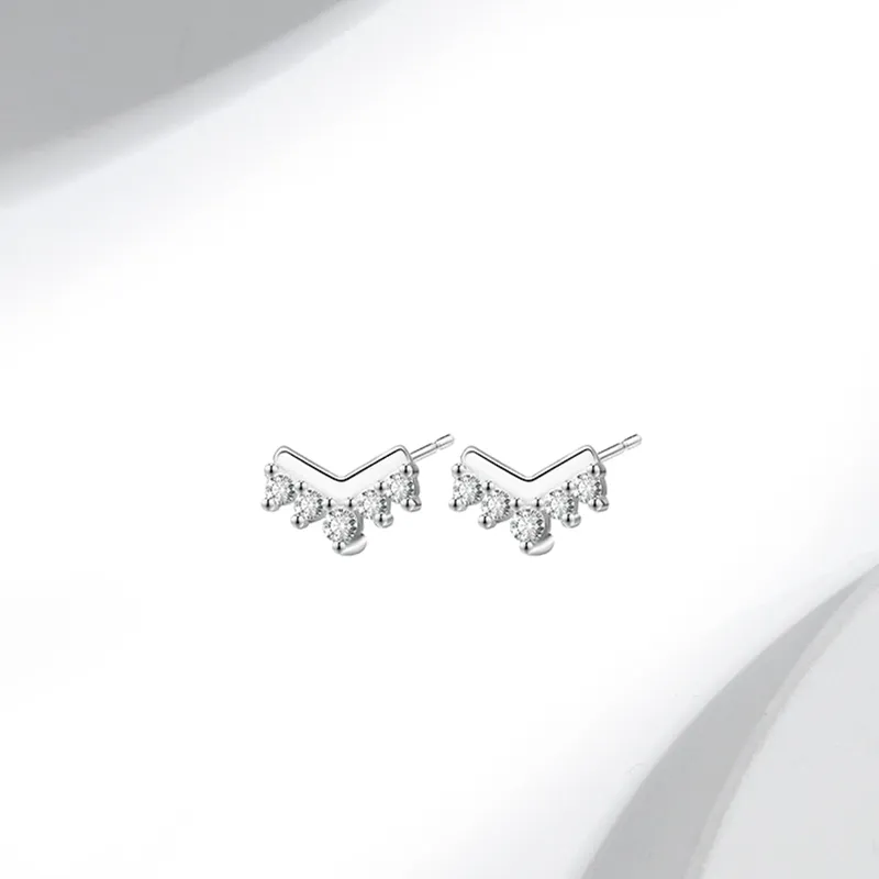 MIDNIGHT MOMENT S999 Silver Stud Earrings Women's-3