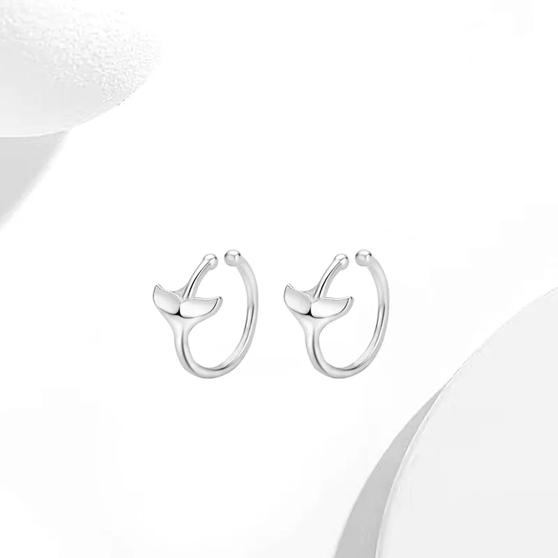 MIDNIGHT MOMENT S999 Silver Clip On Earrings Women's-5