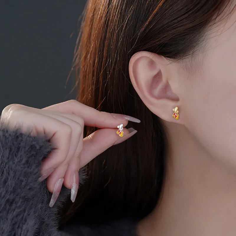 MIDNIGHT MOMENT S 999 Fine Silver Stud Earrings Women's-1
