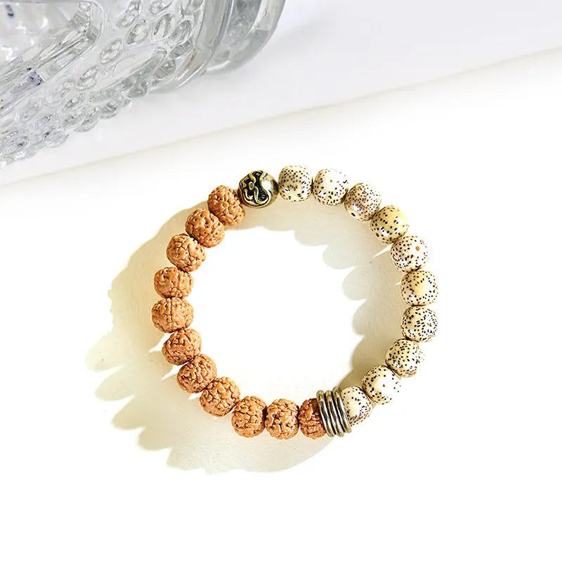 MIDNIGHT MOMENT Star Moon Bodhi Seeds King Kong Bodhi Seeds Bracelets Unisex-3