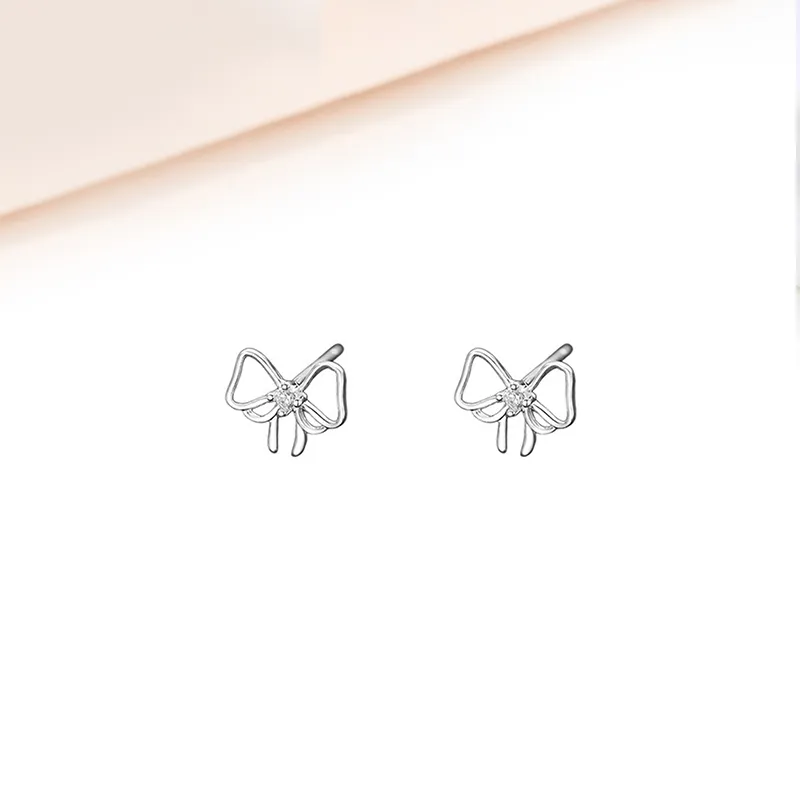 MIDNIGHT MOMENT S999 Silver Stud Earrings Women's-5