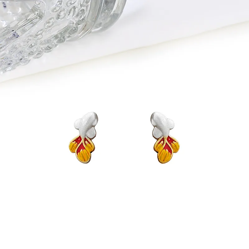 MIDNIGHT MOMENT S 999 Fine Silver Stud Earrings Women's-4