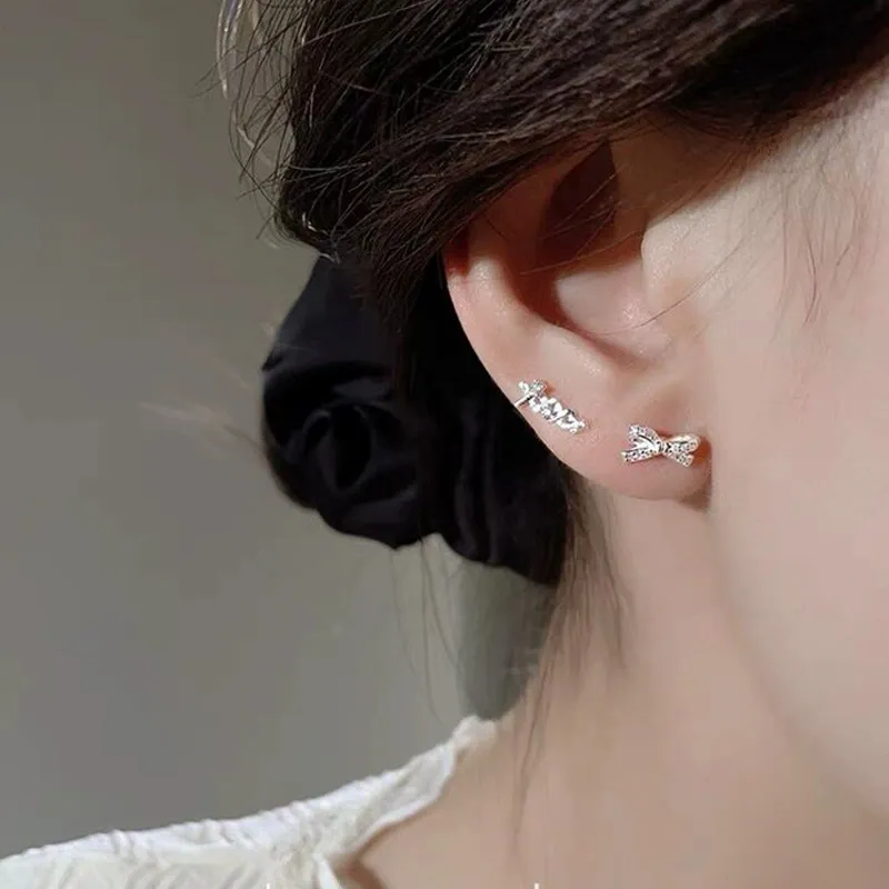 MIDNIGHT MOMENT S999 Silver Stud Earrings Women's-1