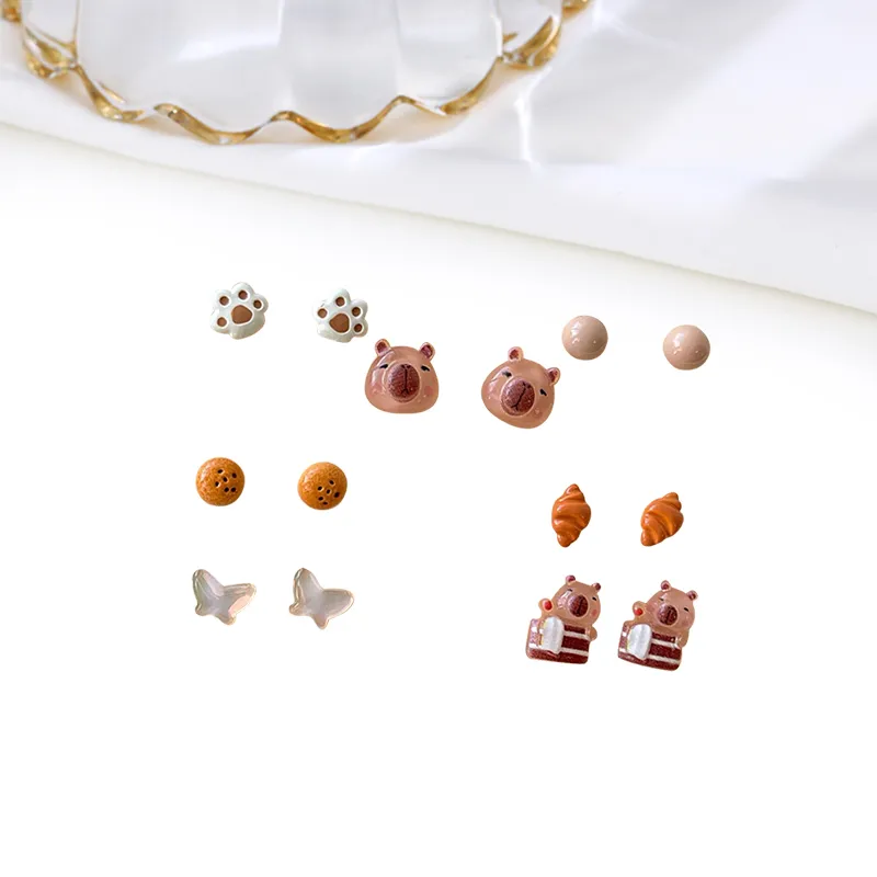 MIDNIGHT MOMENT Resin Stud Earrings Women's-3