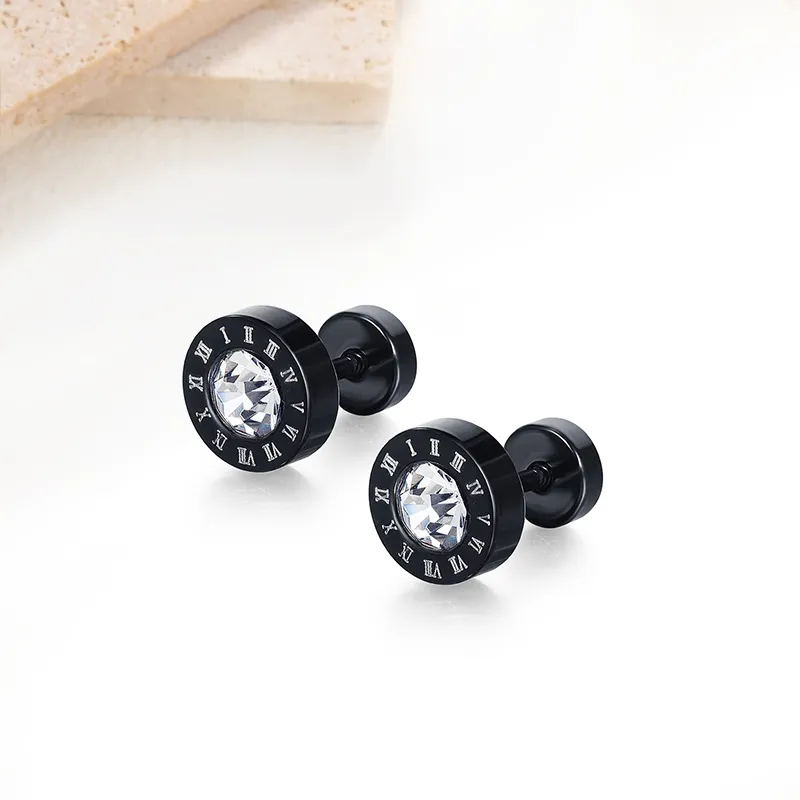 MIDNIGHT MOMENT Alloy Stud Earrings Unisex-4