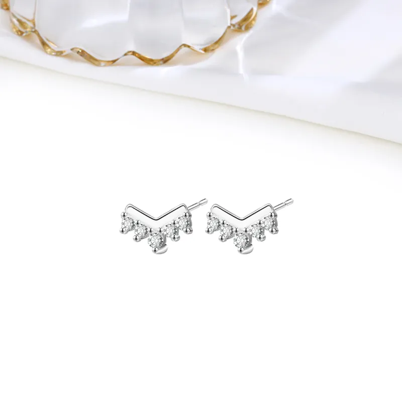 MIDNIGHT MOMENT S999 Silver Stud Earrings Women's-2