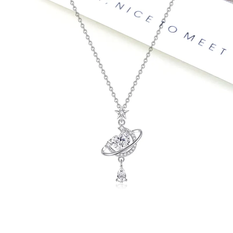 MIDNIGHT MOMENT 925 Sterling Silver Necklaces Women's-5