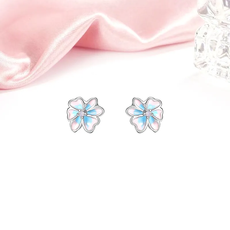 MIDNIGHT MOMENT S999 Silver Stud Earrings Women's-3