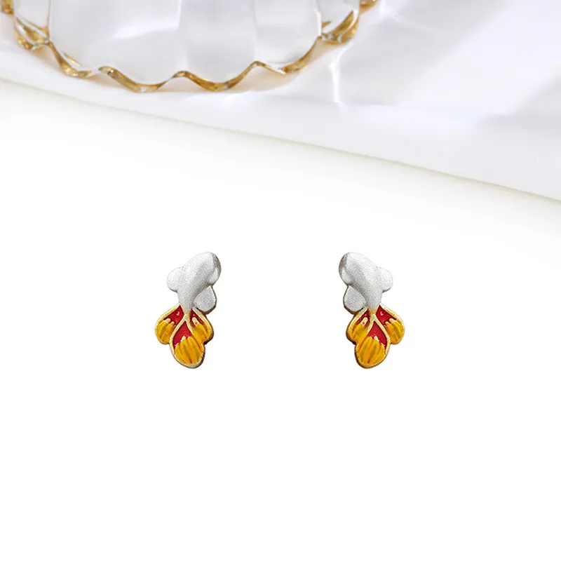 MIDNIGHT MOMENT S 999 Fine Silver Stud Earrings Women's-5