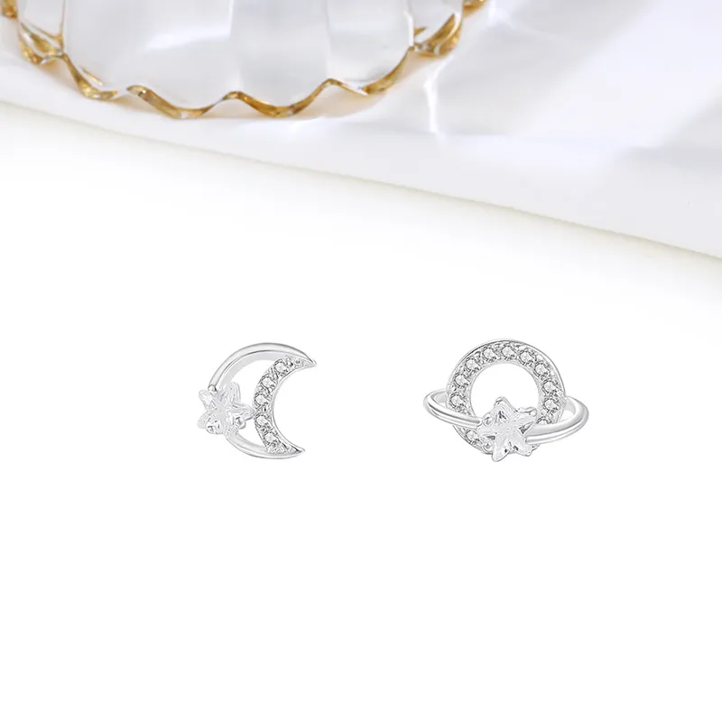 MIDNIGHT MOMENT 925 Sterling Silver Stud Earrings Women's-5