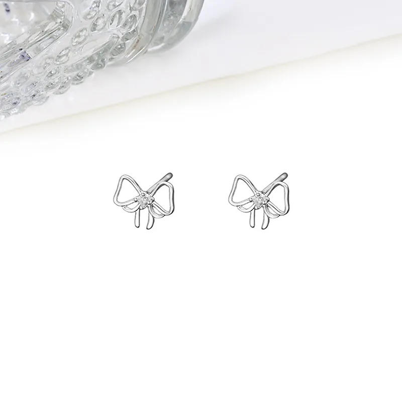 MIDNIGHT MOMENT S999 Silver Stud Earrings Women's-2