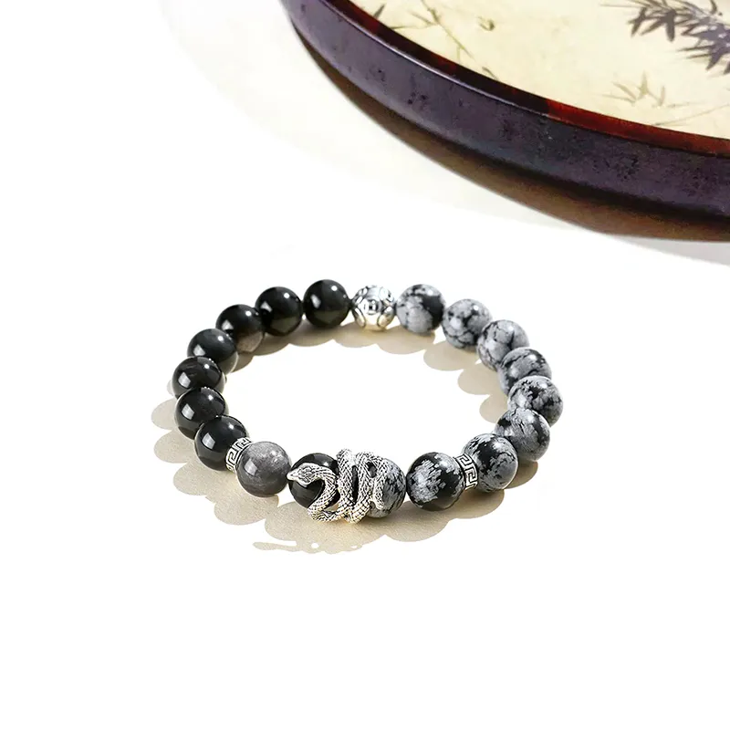 MIDNIGHT MOMENT Obsidian Bracelets Unisex-7