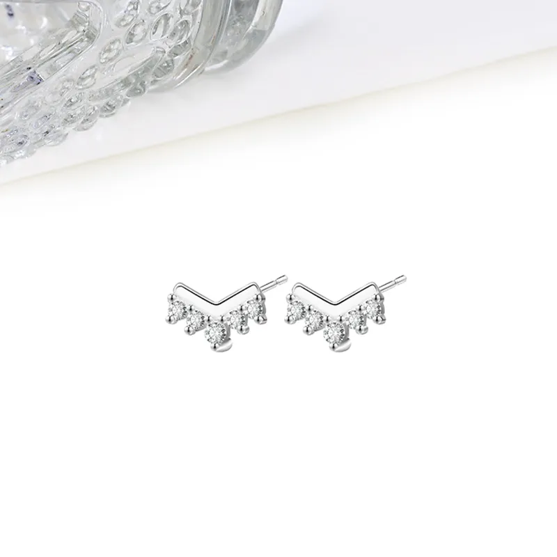 MIDNIGHT MOMENT S999 Silver Stud Earrings Women's-4