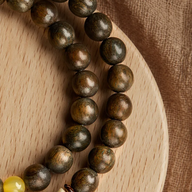 Gianina Green Sandalwood Bracelets Unisex-2