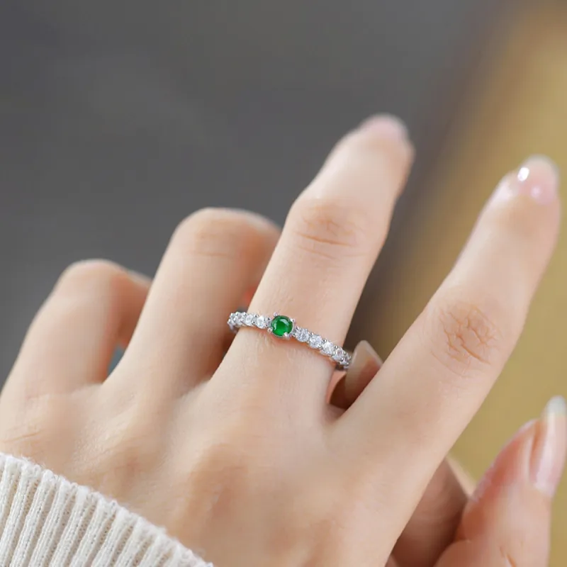 Gianina Ice Type Jadeite Rings Women's-1