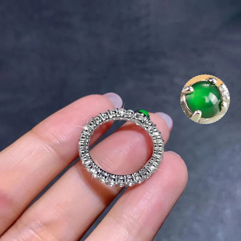 Gianina Ice Type Jadeite Rings Women's-2