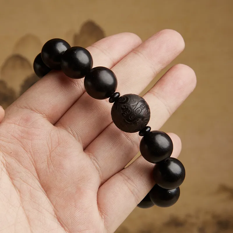 Gianina Ebony Wooden Bracelets Unisex-4
