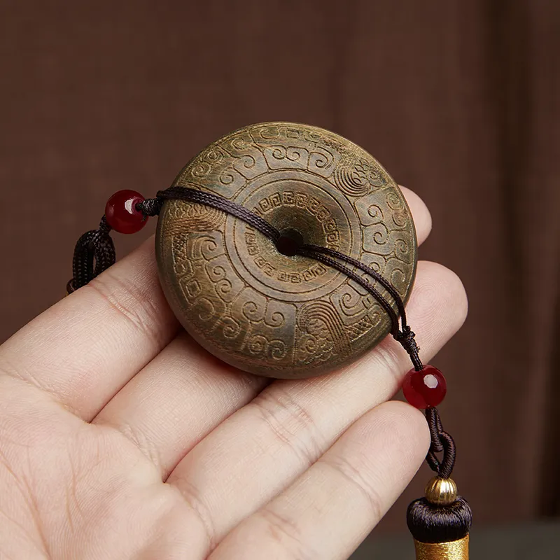 Gianina Green Sandalwood Wooden Products Pendants Unisex-3