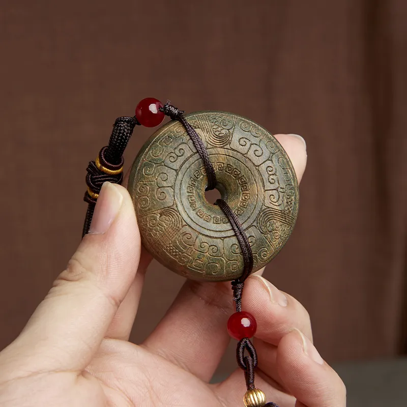 Gianina Green Sandalwood Wooden Products Pendants Unisex-6