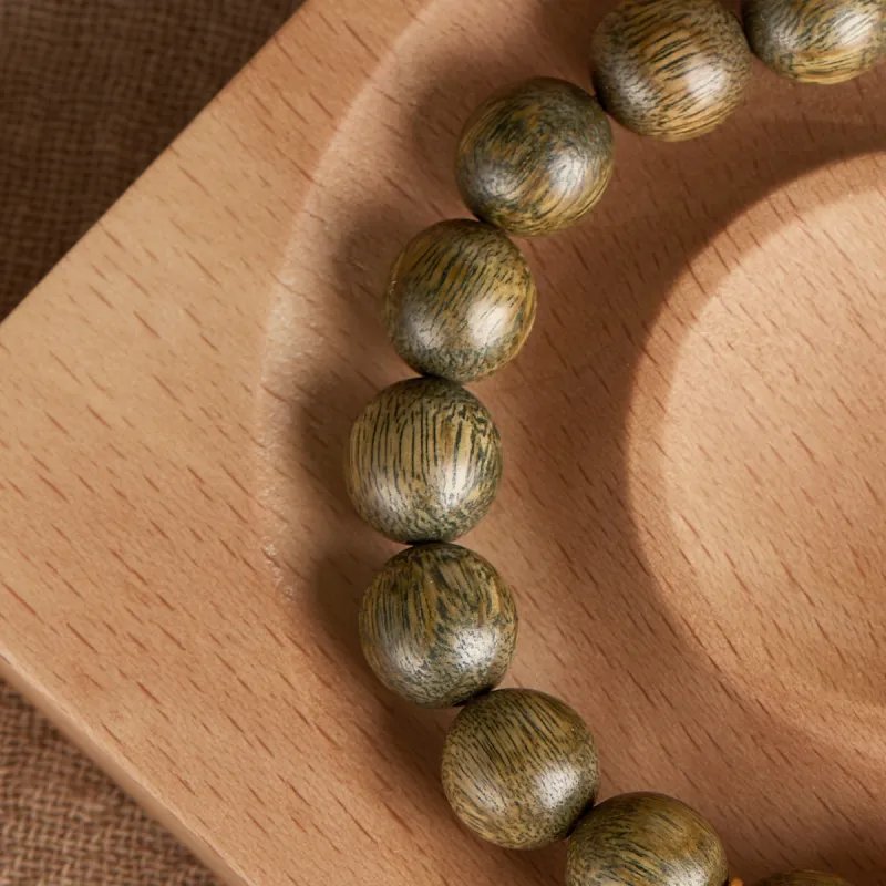 Gianina Green Sandalwood Wooden Bracelets Unisex-2