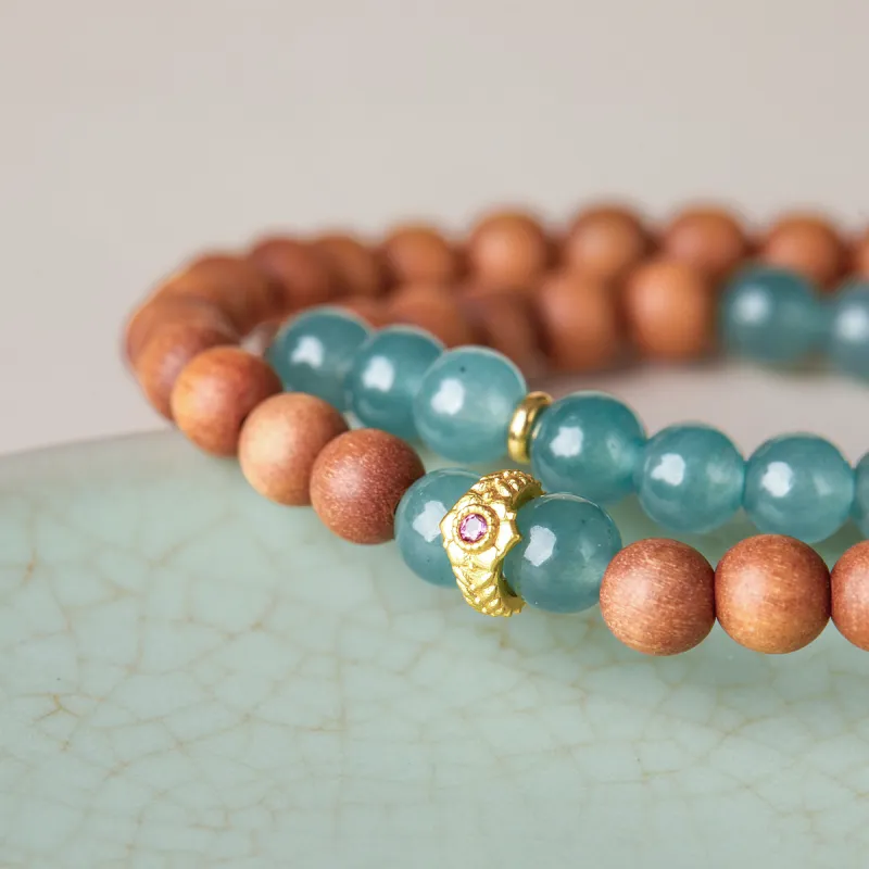 Gianina Barbie Sandalwood Wooden Bracelets Unisex-3