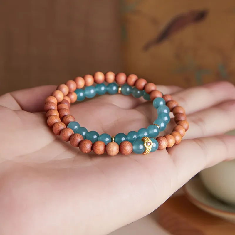 Gianina Barbie Sandalwood Wooden Bracelets Unisex-5