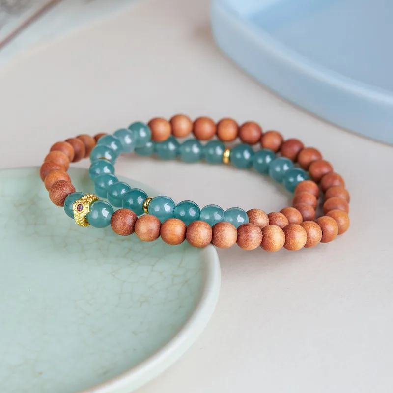 Gianina Barbie Sandalwood Wooden Bracelets Unisex-6