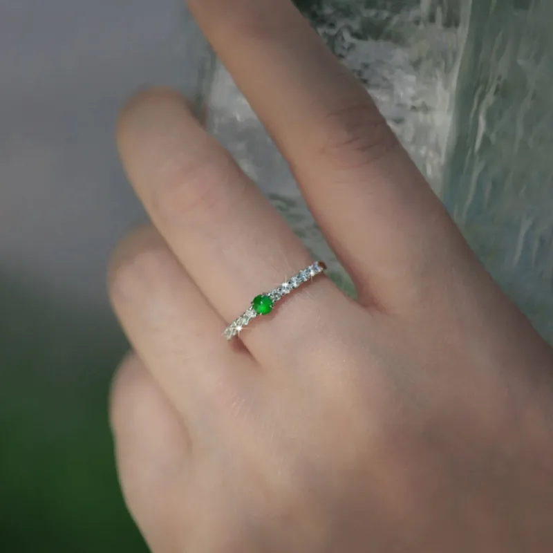 Gianina Ice Type Jadeite Rings Women's-3
