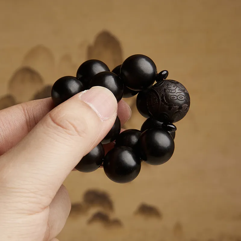 Gianina Ebony Wooden Bracelets Unisex-2