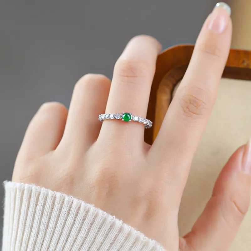 Gianina Ice Type Jadeite Rings Women's-4