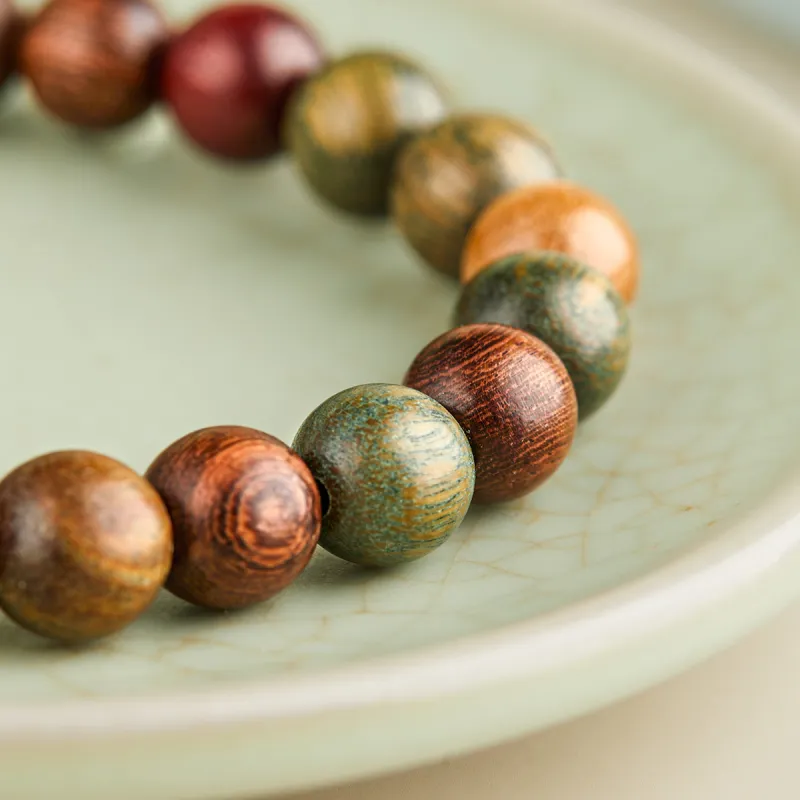 Gianina Golden Sandalwood Wooden Bracelets Unisex-3