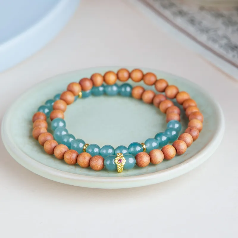 Gianina Barbie Sandalwood Wooden Bracelets Unisex-1