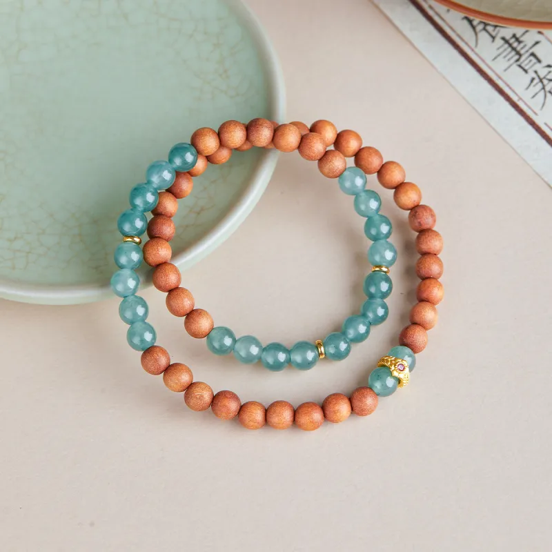 Gianina Barbie Sandalwood Wooden Bracelets Unisex-7