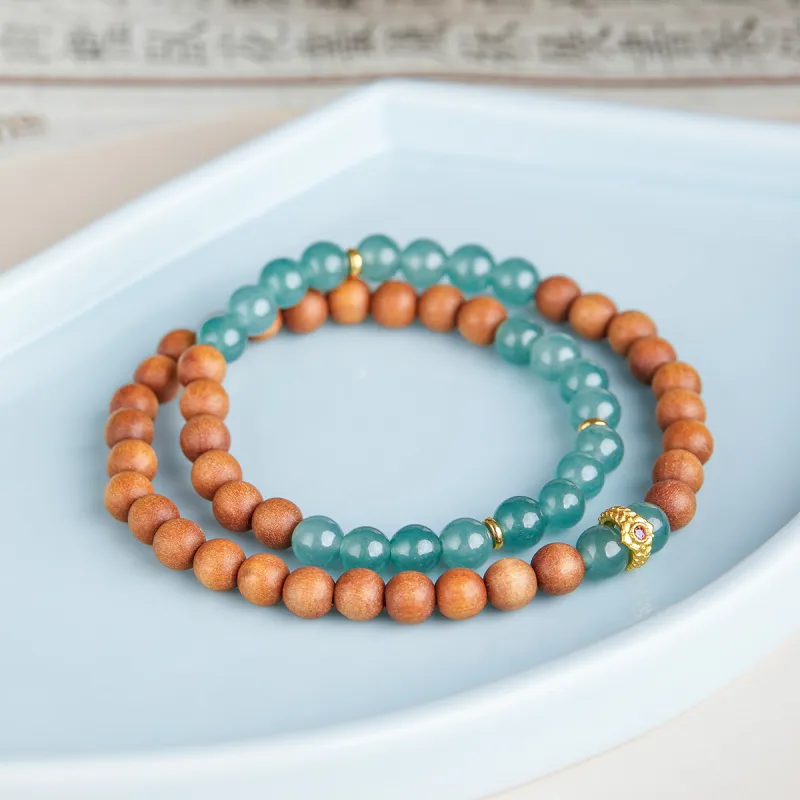 Gianina Barbie Sandalwood Wooden Bracelets Unisex-2