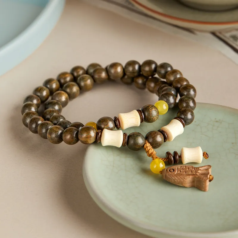 Gianina Green Sandalwood Bracelets Unisex-4