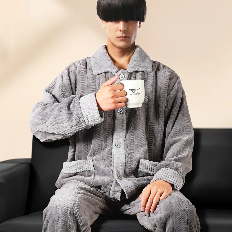 SEPTWOLVES Pajama Set Fall And Winter Men's-11