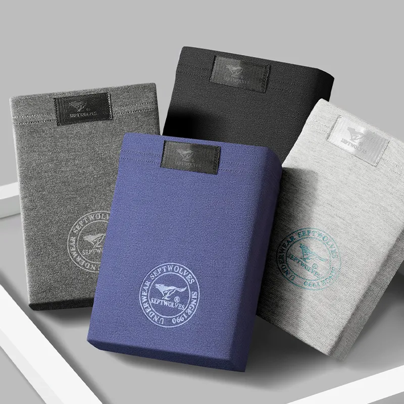 SEPTWOLVES Underwear Gift Box All Season Men's 4 Pack Gift Box Set+Shopping Bag-84