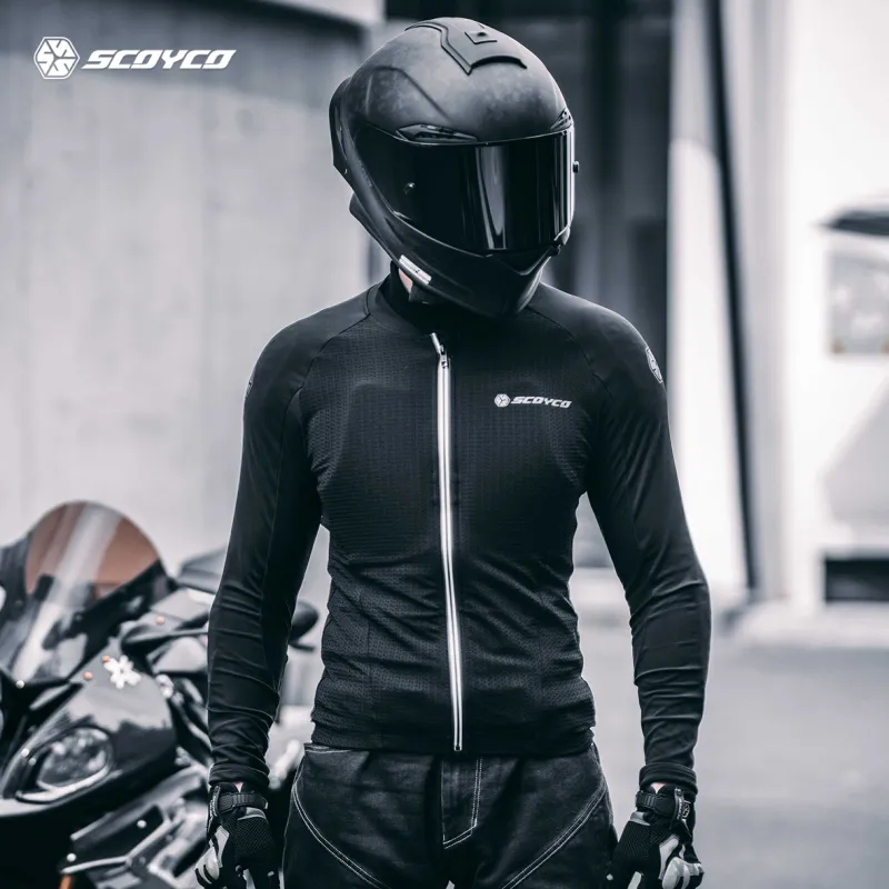 SCOYCO Racing Suits / Motorcycle Suits Men AM13 Black, Soft Armor Top-4