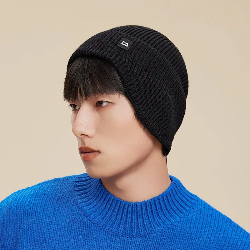 HLA Sheep Wool Knitted Hat Unisex-7