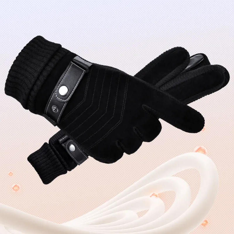 HLA Pigskin Leather, Polyester Fiber Gloves Men's-4