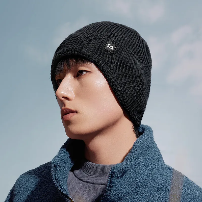 HLA Sheep Wool Knitted Hat Unisex-5