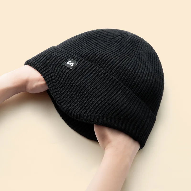 HLA Sheep Wool Knitted Hat Unisex-4