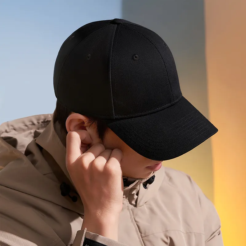 HLA Cotton Baseball Caps Unisex Sunken Pine Black-1