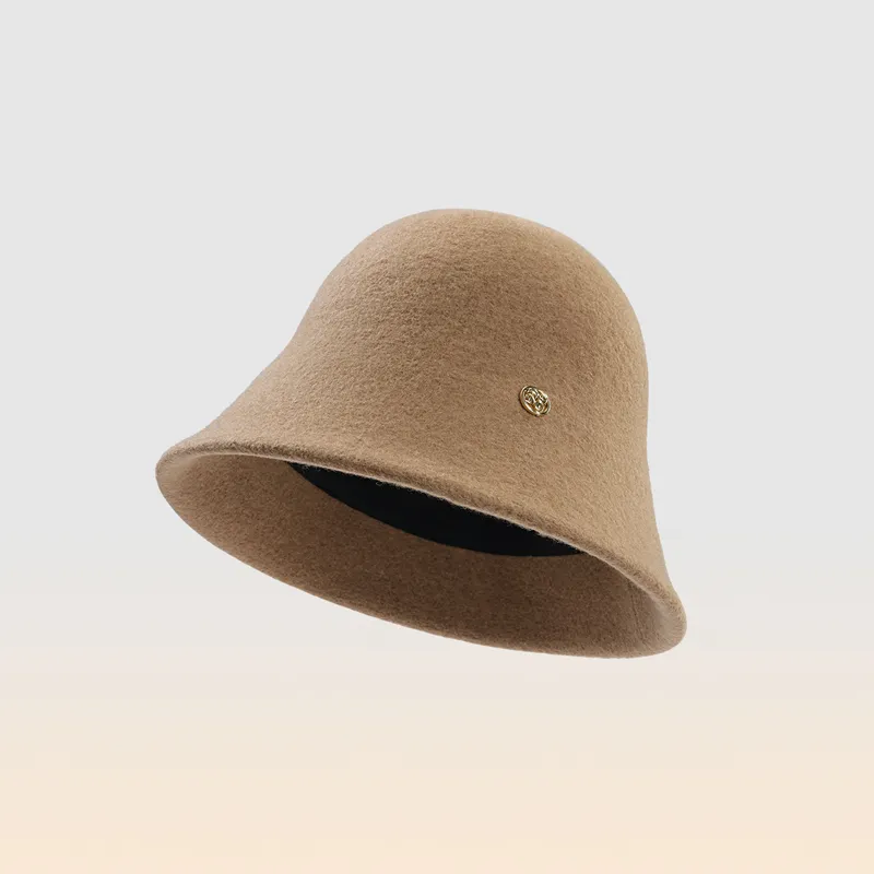HLA Sheep Wool Polyester Bucket Hats Women's-4