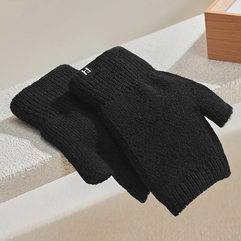 HLA Acrylic Polyamide Elastane Knit Gloves Men's-1