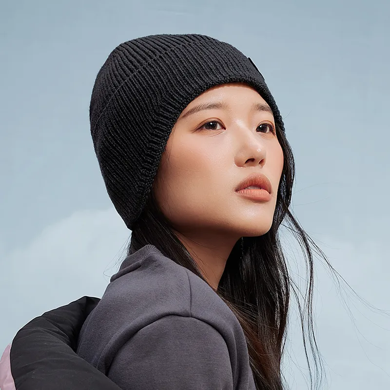 HLA Sheep Wool Knitted Hat Unisex-3